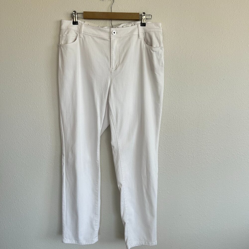 NWT J Jill Denim White Slim Ankle Jeans